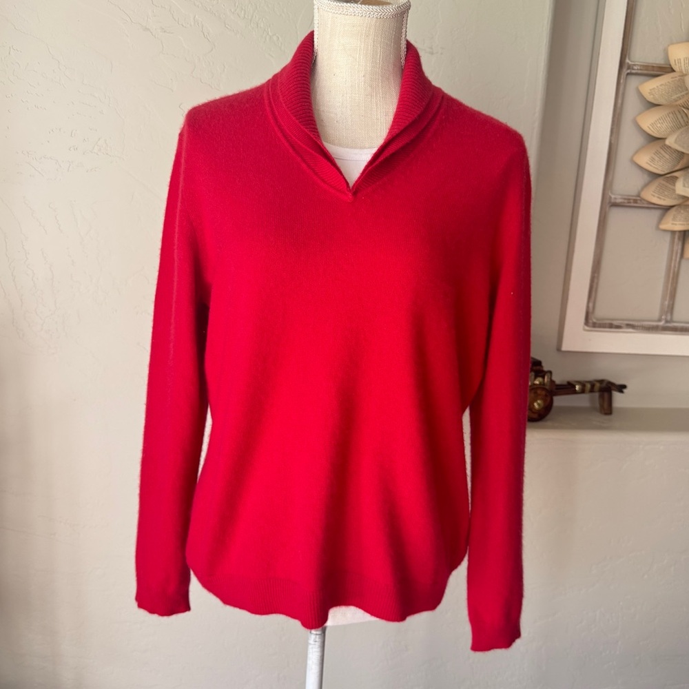 Jones New York Womens Black Long Sleeve Knitted 100% Cashmere Sweater Size: XL
